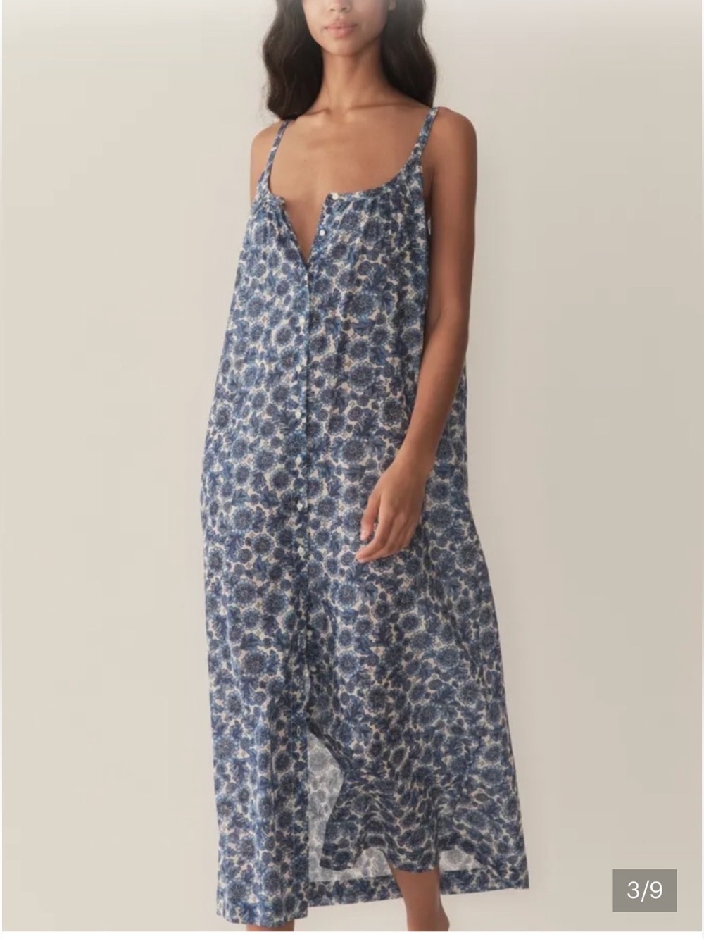 NWT - Doen Nevita Dress -- Bleu Soleil Fleurit / M - Picture 3 of 6